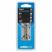 Sutton Tools DOUBLE-ENDED METAL DRILL BITS NO.11 10-Pieces High Speed Steel