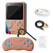 3.0 in Handheld Game Console with 500 Classic Games Supports TV Connection Two Players-Pink