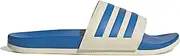 [adidas] Men's Adilette Comfort Water Shoe, Wonder White Blue Rush Gold Metallic Gw8753, 8 UK, Wonder White Blue Rush Gold Metallic Gw8753, 8.5 US