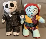 Build A Bear Jack Skellington And Sally Nightmare Before Christmas BABW New Tags
