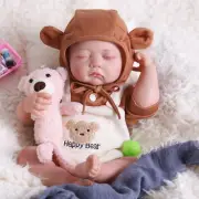 Lifelike Reborn Baby Dolls Girl, 18-Inch Cloth Body Realistic-Newborn Baby Doll,