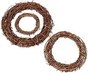 3pcs Natural Rattan Wreath Kits for Christmas DIY Twig Garland Hanging Decor for Home Seasonal Greenery Crafts