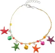 LIFKOME 1pc Shell Anklet Foot Sandals Friendship Bracelet Anklet for Women Shoes Bracelets Seashell Anklets Beach Woman Accessories Decoration Exquisite Accessory Gravel Colorful