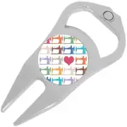 Sewing Machine Love Golf Ball Marker Divot Repair Tool Bottle Opener