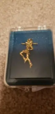 Vintage 14 kt Gold Plated Majorette Pendant