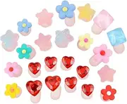 HAPINARY Silicone Toe Separators Set of 24 Flower Toe Spacers for Nail Polish Pedicure Toe Spacers