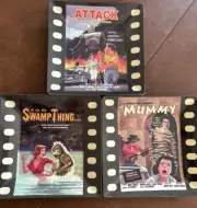 Mummy, Swamp Thing, Attack Space Lot Of 3 Mulberry 10” Square Plate Vintage New