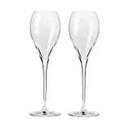 2pc Krosno Duet 230ml Champagne Flute Wine Glass Set - Clear