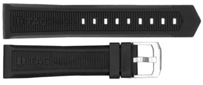 Tag Heuer Formula 1 20mm 7" Manufacturer Black Rubber Strap For Watches BT0714