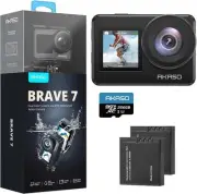 AKASO Brave 7 Action Camera 4K 20MP with 256GB MicroSD Waterproof Touch Screen