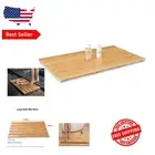 Extra Large Bamboo Bath Mat - Stylish Non-Slip Shower Mat for Indoor & Outdoor