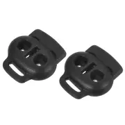 20pcs Plastic Cord Locks (0.22") End Toggle Double Hole Spring Stopper Fastener