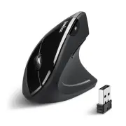 PERIMICE-713 Wireless Vertical Mouse - 6 Buttons Design - 3 Level DPI - Black...