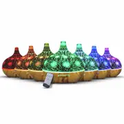 Devanti 400ml Aroma Diffuser Aromatherapy 3D Glass