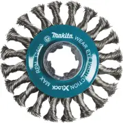 Makita X-LOCK 4-1/2 In. Full Cable Knotted Twist Carbon Steel Angle Grinder Wire