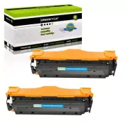 2PK CE411A CY Toner Fit For HP LaserJet Pro300 Color M351a MFP M375NW 400 M471dn