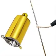 nvyue Magic Pocket Staff,Magic Wand Magic Cane for Professional Magician Stage Portable,Pocket Arts Staff Magic Tricks Accessories (43.30"/110cm) (Gold-Silver)