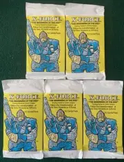 (5) 1991 Comic Images X-FORCE Trading Cards SEALED Packs - Unopened Lot