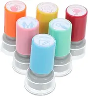 Generic 6 Pcs Teacher Seal Postage Stamps for Teachers Stamps Small Children's Reward Stamps Labels Small Children's Praise Stamps Classroom Stamp Hand Stamps PVC