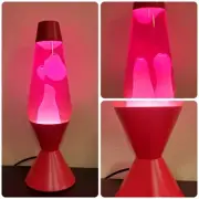 NEW Lava Lamp XL 52 Ounce 16.3 In Pink Base Hot Pink Liquid Light Pink Lava