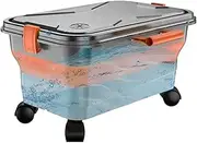 Car Wash Water Tank - 22 Liter Container with Smooth Rollers, Portable Space Saving Organizer | Car Wash Exterior Corners Jardicated