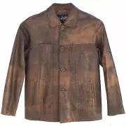 Anjum, Men Jacket, 2/4 Length, 4 Buttons Lambskin w.Alligator Skin Print