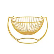 Nordic Light Luxury Wrought Iron Storage Fruit Tray Multi-functional Home Creative Fruit Snacks Sundries Sorting Storage Basket