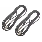 (2 Pack) 32ft XLR 3-Pin Female to 1/4" Mono Plug Shielded Microphone Cable