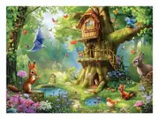 Magical Forest kids nursery wall art canvas print