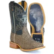 Men's Tin Haul Lightning Strikes Boots with Working Man's Sole Handcrafted Tan