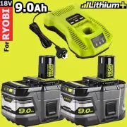 18V 9.0Ah 8.0Ah P108 Lithium Battery For RYOBI ONE+ PLUS P104 P107/ P117 Charger