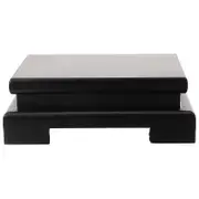 Rectangular Display Stand Wooden Stand Wooden Display Base Wooden Vase Stand Black 14X10CM