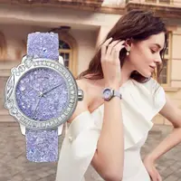 在飛比找ETMall東森購物網優惠-Galtiscopio迦堤 璀璨星鑽系列浪漫紫手錶-40mm