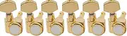 Musiclily Pro 6 inline 2-pins Guitar Locking Tuners Machine Heads Tuning Pegs Keys Set for Fender Strat/Tele Electric Guitar, Gold