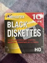 Memorex Black Diskettes 3.5" HD Computer Floppy Disks 10 Pack Sealed New Box