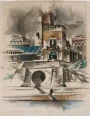 Preston Dickinson : The Water Gate : 1922 : Archival Canvas Art