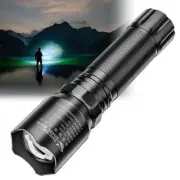 LED Flashlight Tactical Torch Super Bright USB Rechargeable Durable Hot~
