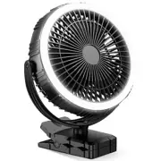 10000mAh Rechargeable Camping Fan with LED Lantern 8 inch Battery Operated