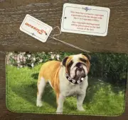 Blossom Collection Wallet Bulldog Puppy Dog Tri fold Organizer Womens Clutch NEW