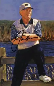 JACK NICKLAUS SIGNED 2000 US OPEN ARTWORK BROCHURE PSA