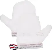 Generic 1 Pair Anti-Eating Gloves Weaning Thumb Guard Finger Gloves Wipes Gloves Women Stop Finger Biting Gloves Device Thumb Prevention Nails White Nylon