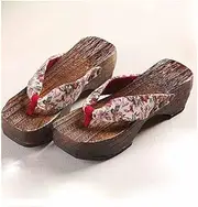 [GHYUB] Open Toe Slippers for Summer Flip Flop ，Women's Thick Arch Support Flip Flop Sandals Comfortable Summer Casual Beach Slippers Indoor Outdoor (Color : D, Size : EUR39/40)