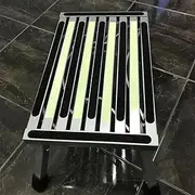 PORIYA Portable Folding Step Stool Ladder,Luminous Caravan Camping Rv Accessories with Non-Slip Rubber Feet,Aluminium Caravan Step Camper Trailer for Camping or Kitchen Bathroom Footstool