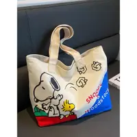 在飛比找ETMall東森購物網優惠-史努比日系可愛卡通手提袋帆布包