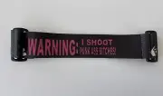 NEW KM Warning Black Pink Goggle Strap Fits JT Proflex Proshield Paintball Mask