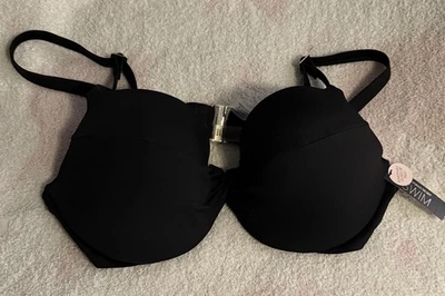 New Victoria’s Secret 36C Removable Push Up Bikini Swim Top Swimwear Black $49