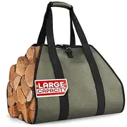 Waxed Wood Carrier for Firewood - 39.4x18.5 inches Fireplace Log Holder Log Carrier for Firewood Fireplace Wood Holder Indoor Fire Log Holder - Firewood Carrier Canvas Log Holders For Firewood Outdoor