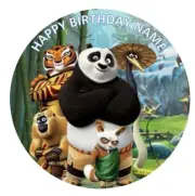 Kung fu Panda Edible Image Birthday Party Cake Topper 19cm Round