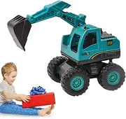 Push and Go Car for Kids,Friction Excavator - Early Educational Toys, Easter Egg Fillers for Boys and Girls Ages 3+