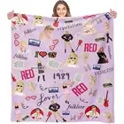 Silky Surface Plush Blanket Lint-free Snuggle Singer Themed Flannel Throw Soft